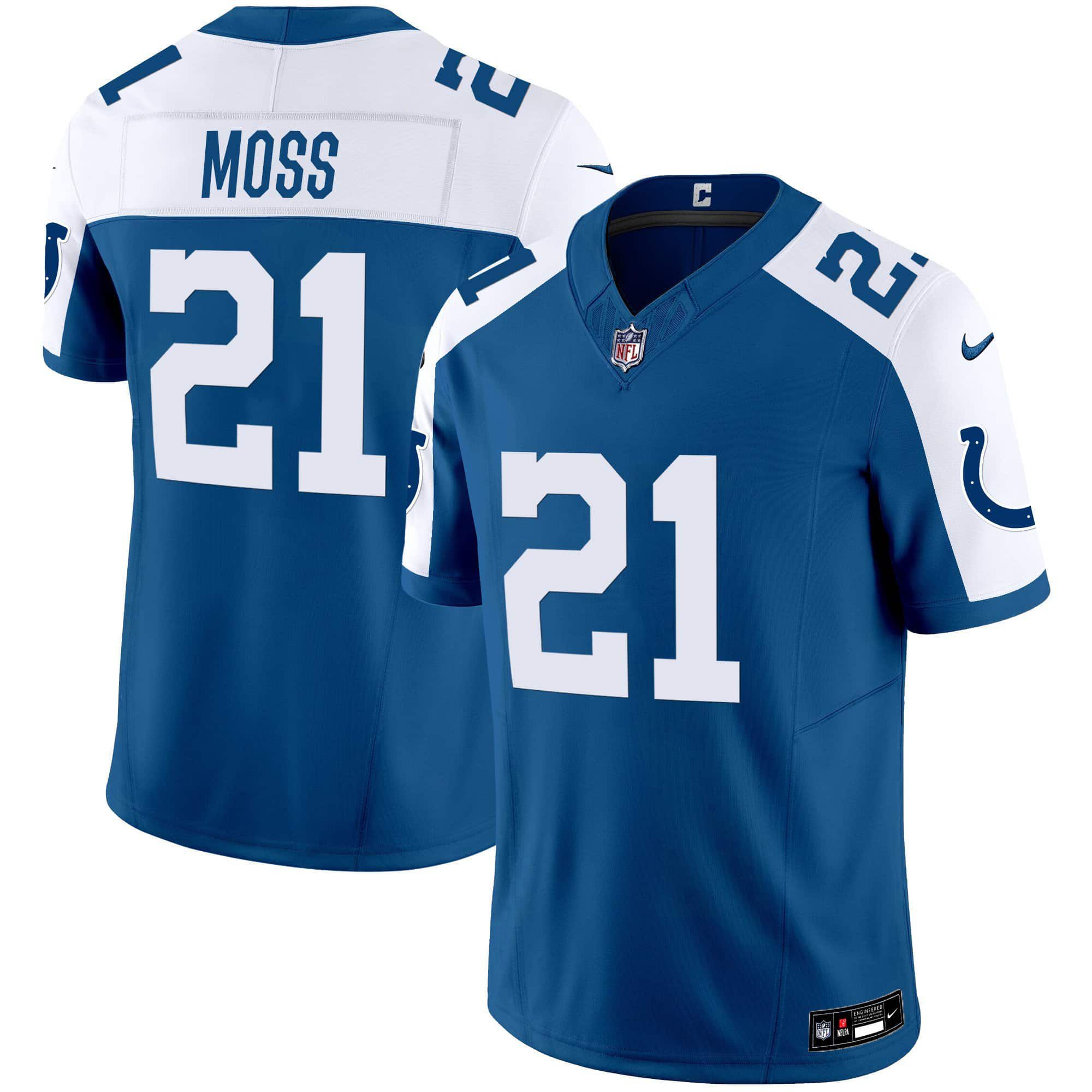 Men Indianapolis Colts #21 Moss Blue 2024 Nike Vapor Limited NFL Jersey->indianapolis colts->NFL Jersey